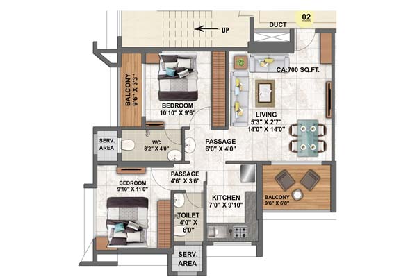 Shree Mauli Prabha - 1BHK 700 Sq.ft.